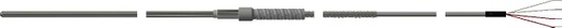 [R5T185L484-012-00-15-T3A180-008-2] Pyromation RTD Spring-Loaded Assembly, Single 4-Wire, 1/4" OD, 12" Sheath, 15' FPM Leads (2" Split, 1/4" Stripped) w/Relief Spring