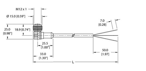 [U2218-03] Turck Actuator and Sensor Cordset, Connection Cable (WK 4T-10)
