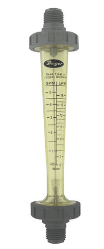 [LFMA-02-A2] 1/2" NPT Male Polycarbonate inline flowmeter
