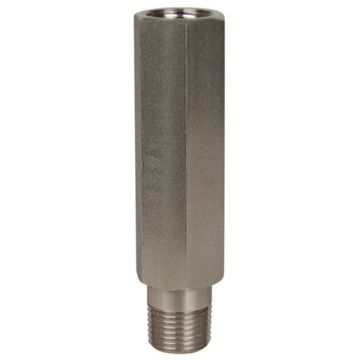 [50743856] Wika 910.24 Series 
Mini-Siphon, Stainless Steel, 1/4" NPTM to 1/4" NPTF, 6092 psi, 0.1575" Orifice