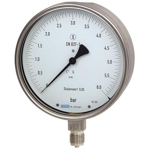 [52967028] 333.30 Series Stainless Steel Liquid Filled Precision Test Pressure Gauge, 0 to 10000 psi