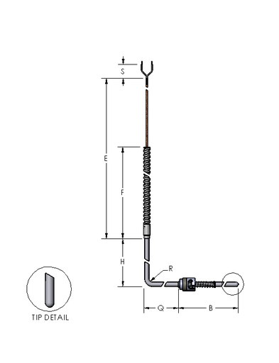 [2172-1154] Watlow Style 32 Type J Thermocouple (Old P/N:32Djcgk099A)