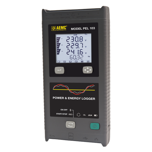 [2137.52] AEMC Power & Energy Logger Model PEL 103 (w/LCD, w/3 MA193-10-BK Sensors) {ETL} Replaced by Cat #2137.54