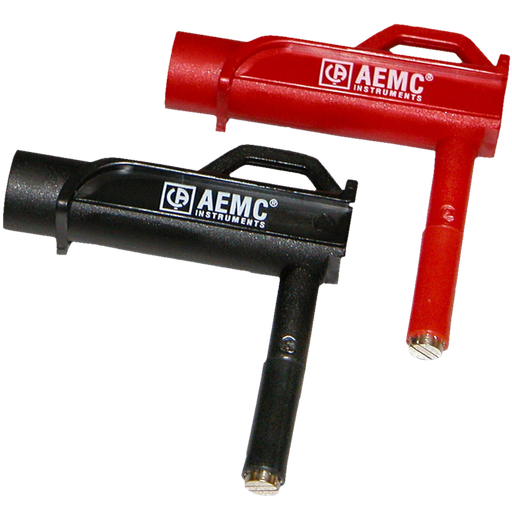 [5000.43] AEMC Probe - set of 2, color-coded (red/black) magnetized voltage probes (Rated 600V CAT IV, 1000V CAT III) for models 3945-B, 8220, 8230, 8333, 8335, 8336, 8435, 8436, and PEL series (or any lead that accepts a 4mm safety banana plug)
