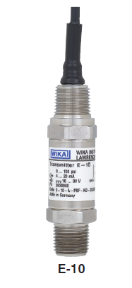 [50989333] Wika Type E-10 - Explosion Proof Pressure Transmitter, 1/4" NPT, 0-15 PSI; 4-20 mA, 6' Leads
