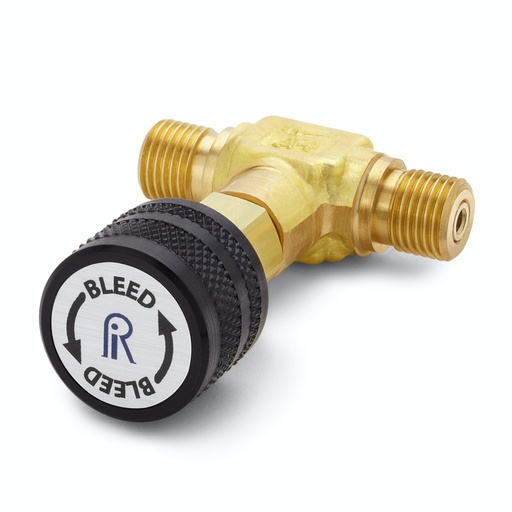 [QTHA-TVLB] Male Quick-test x male Quick-test in-line vent valve, brass