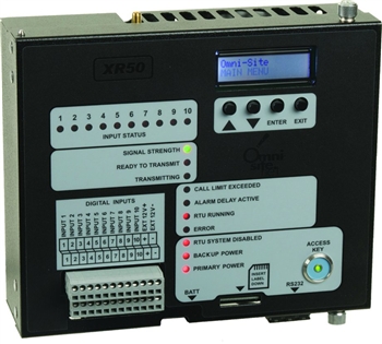 [U-XR50] XR50 - Remote Telemetry Unit - Cellular Pump Station Monitor - 120VAC - Backup Battery Included - Verizon Radio - 4G/LTE - Indoor/Panel Mount (For Outdoor Mount, Order NEMA 4X Enclosure - S-ENCL-CX-OPN4X - Separately)