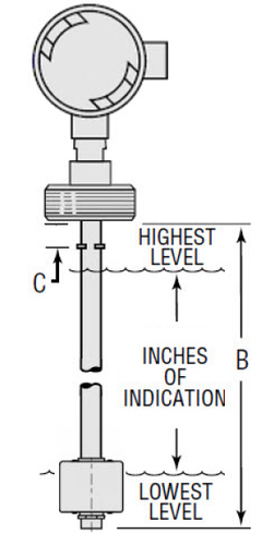 [W1062281] XT-800 Continuous Level Transmitter, 11-inch Length, 4-20 mA Output (XT800-2-SS-BN-3.8-11-68200-J-H--Rings) (10 MOQ)