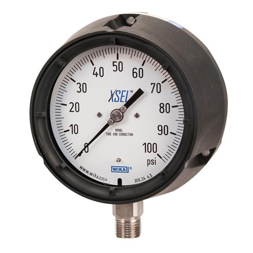 [4200431] Wika 262.34 Series Industrial Monel Dry Process Gauge, 0 to 1500 psi
