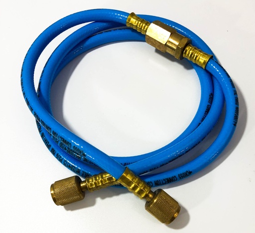 [MKHB700] Blue PVC 700 psi max hose with filter and O-rings installed.  Custom designed for backflow testing and potable water safe
