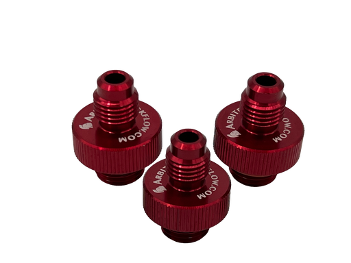 [QT125A] Set of 3 quick disconnect testing fittings in hard anodized aluminum 1/4" size