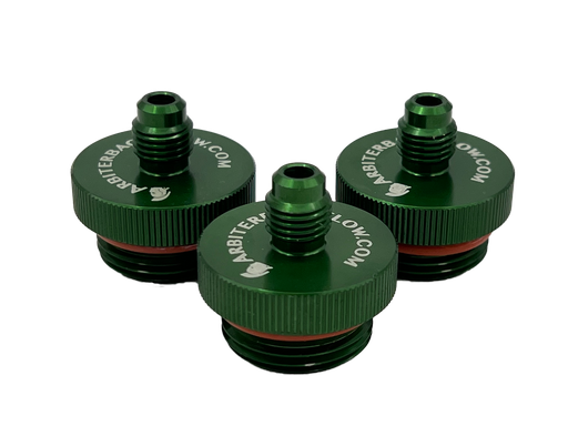 [QT175A] Set of 3 quick disconnect testing fittings in hard anodized aluminum 3/4" size