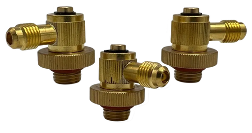 [QTS125B] Set of 3 swivel quick connect test fittings in brass 1/4" size