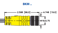 [U-16343] Turck Actuator and Sensor Cordset, Connection Cordset (BKM 14-998-10)