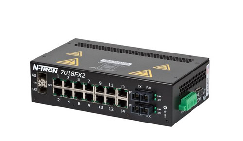 [7018FX2-SC] NT-7000 Series, 18-Port, N-Tron 7018FX2 Managed Industrial Ethernet Switch, SC 2km