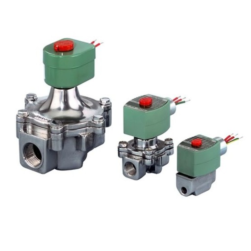 [8040C005CSAAC120/60,110/50D] 040 Series Gas Safety Shut-Off Solenoid Valve (8040), 1-1/4" NPT, 110 VAC, Aluminum, 2 Way-2/2 NC