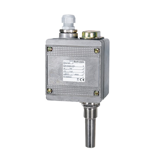 [L2H-H202-WS] Barksdale Temperature Switch, Dual Set Point, UL, NEMA 4 Enclosure, 15°F-140°F Range, w/316 SS Thermowell