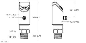 [100003170] Turck Ultrasonic Sensor, Level Control (LUS211-130-34-LI2UPN8-H1141)