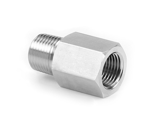 [SS-PA-NS8-NS4] 316 SS, FITOK 6 Series Pipe Fitting, Adapter, 1/2 Female NPT × 1/4 Male NPT