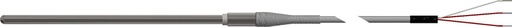 [R1T185L483-006-00-15-T3240-2] Pyromation RTD Assembly, Single 3-Wire, 1/4" OD x 6" Sheath, 20' FPM Leads (2" Split, 1/4" Stripped) w/Relief Spring
