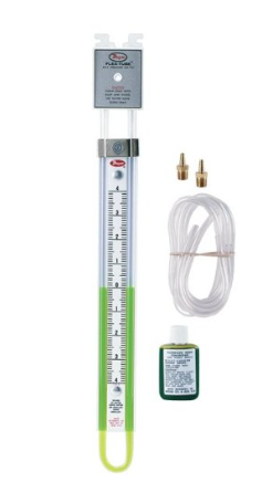 [1223-12-D] Dwyer U-tube manometer, range 6-0-6" w.c. Series 1221/1222/1223 Flex-Tube® U-Tube Manometer Suitable for Pressures up to 100 psi, Better Precision, Inches of Water Using Red Gage Fluid