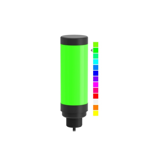 [810715] Banner CL50 Pro Column Light; 7-Color RGB Indicator; Voltage: 12-30 V dc; Environ. Rating: IP65; Colors: Multicolor; 1.2 m (4 ft) Integral Cable (CL50PRGB7)