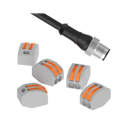 [805196] Banner Accessory: BC-M12M5-22-1 (1); WAGO WIRE NUT 2-POS LEVER (5) (ACC-PRO-CABLE5)