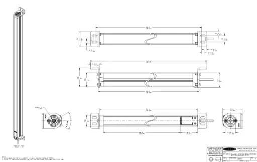 [85719] Banner EZ-SCREEN Cascade Emitter; Resolution: 30 mm; Range: 18 m (60 ft); Defined Area: 900 mm (35.4 in); Housing Length: 971 mm (38.2 in); Connection: 4-pin M12 Pigtail Connector; No test Input (SLSCE30-900P4NT)