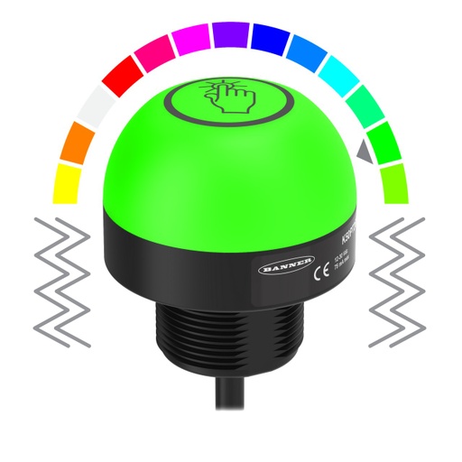 [807913] K50 Pro Touch Series: 3-Color Rgb Touch Sensor With Vibration Feedback, K50PTVAMGRY3