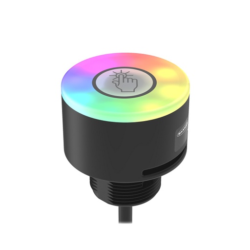 [813216] Banner K50 Pro Compact Touch: 7-Color RGB Touch Sensor with Audible; 12-30 V dc; Polycarbonate; IP67, IP69K; Bimodal, NO, Momentary; Multicolor; 150 mm (6 in) 8-pin M12 PVC Pigtail QD (K50PTCAMRGB7AQP)