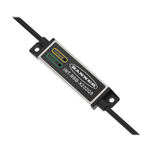 [809723] Banner RS-232 Communication Interface Accessory; Support Bannerbus from Sensor Pin 4; 150 mm (6 in) M12 PVC Pigtail QD (INT-BBB-X232Q5)