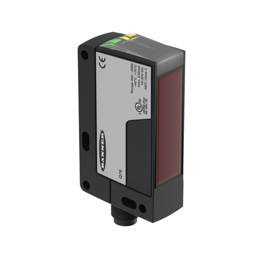 [808856] Banner Q76 Expert Wide Beam Non-Polarized Retro Area Detector; Range: 0.4 - 4 m; Input 10-30 V dc; Output: Complementary NPN; M12 Integral QD (Q76E-VN-ZLVC-Q8)