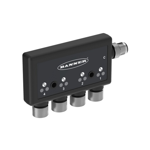 [811445] Banner 4-port IO-Link Master; Inputs: 4 IO-Link Devices; RS-485 (R90C-4K-MQ)