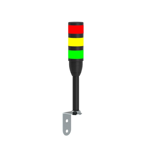 [807837] Banner TL50 Tower Light: 3-Color Indicator; Voltage: 18-30 V dc or 24 V ac; Environmental Rating: IP67; Input: Bimodal; Colors: Green Yellow Red; 2 m (6.5 ft) Integral Cable; Assembled to SOP-E12-300 A, LMBE12RA45, SA-M30TE12 (TL50GYR-300A-RA45)