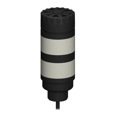 [806702] Banner TL50 Pro Tower Light with Audible, Standard Black Housing: 2 Lighted Segments; Voltage: 10-30 V dc; Environ. Rating: IP50; Colors: Multicolor; 2 m (6.5 ft) Integral Cable (TL50P2A)