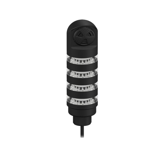 [809520] Tl50 Pro Tower Light With Sealed Loud Audible, Beacon, Black Housing: 4 Lighted Segments (TL50PBL4ALSQ)