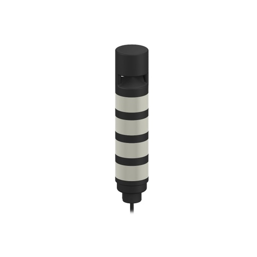 [809616] Banner TL50 Pro Tower Light with Sealed Omnidirectional Audible Indicator w/ Intensity Adjust, Gray Housing: 4 Lighted Segments; Voltage: 10-30 V dc; Environ. Rating: IP67; Colors: Multicolor; 150 mm (6 in) 8-pin M12 PVC Pigtail QD (TL50P4AOSICQP)