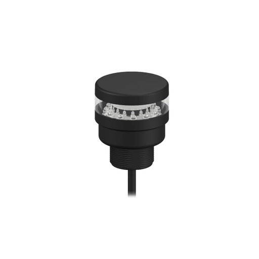 [809983] Banner TL50 Pro Tower Light with USB; 1 Segment; Voltage: 5 V dc; Environ. Rating: IP67; Beacon Black Housing; Colors: Multicolor; 2 m (6.5 ft) USB Type A PVC Pigtail QD (TL50PBL1UQP)