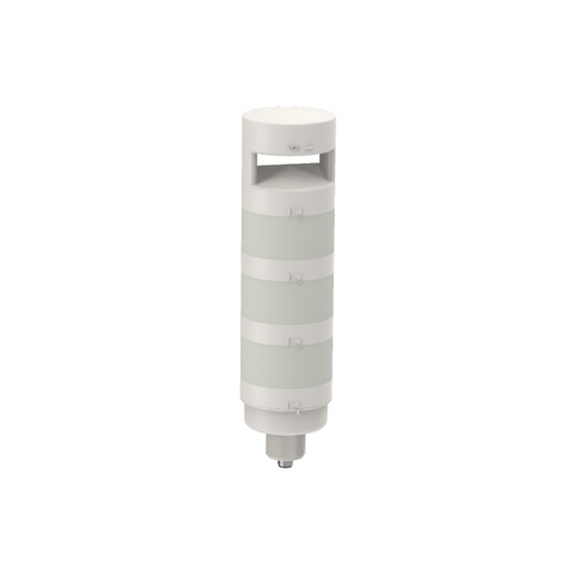 [808090] Banner TL70 Tower Light, Gray Housing: 3-Color Loud Audible Indicator; Voltage: 12-30 V dc; Environmental Rating: IP65; Input: Bimodal; Colors: Red Yellow Green; 5-pin M12 Integral QD (TL70RYGALCQ)