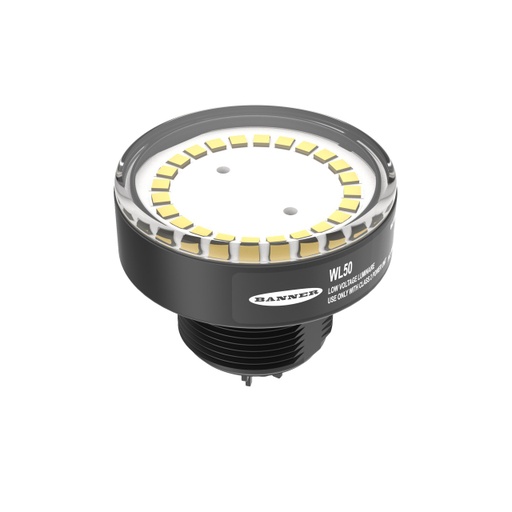 [810674] Banner WL50-3 Work Light, PWM Dimming; Voltage: 12-30 V dc; IP65/67/69K; Color: Daylight White: 5K; M30 Threaded Base, Screw Terminal Wiring (WL50-3WT)