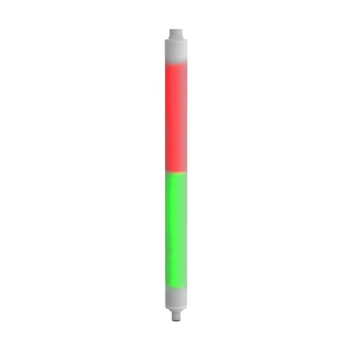 [807341] Banner WLS27 Two Segment Light Strip; Length: 570 mm; Voltage: 24 V dc; Environmental Rating: IP66; IP67; IP69K; Colors: Green, Red; Cascadable; 4-pin M12 Integral QD (WLS27CGRX2S-0570DS24Q)
