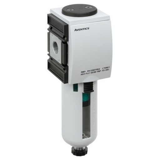 [R412007027] AVENTICS AS3-FLP Series Pre-Filter, Polycarbonate Reservoir, 1.5 to 16 bar, Semi-Automatic, Open w/o Pressure, Compressed Air
