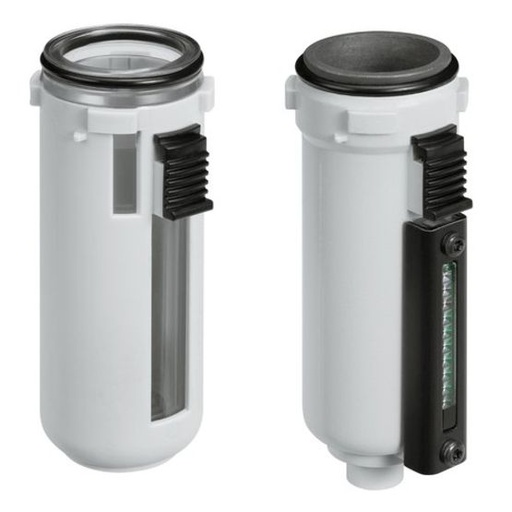 [R412006003] AVENTICS AS2-FLS Series Filter, Polycarbonate Reservoir, 1.5 to 16 bar, Semi-Automatic, Open w/o Pressure, Compressed Air