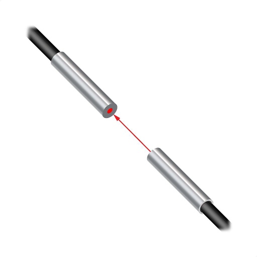 [39113] Banner Plastic Fiber, Opposed Mode; Core Dia.: 1 mm; Fiber Length 2 m; 3.18 mm dia. Stainless Ferrule; Free cut (PIFM46U)