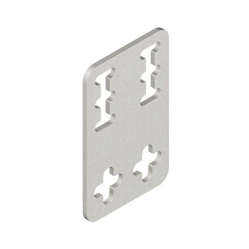 [53260] Banner Bracket: Flat Mounting; 12 gauge Stainless Steel Flat Mounting Bracket; Used with R55 Color Mark Sensors (SMB55F)