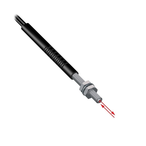 [16112] Banner Plastic Fiber, Diffuse Reflective; Core Dia.: 0.5 mm & 10 x 0.25 mm; Fiber Length 2 m; Thread; Free cut (PBCT26UMFR)