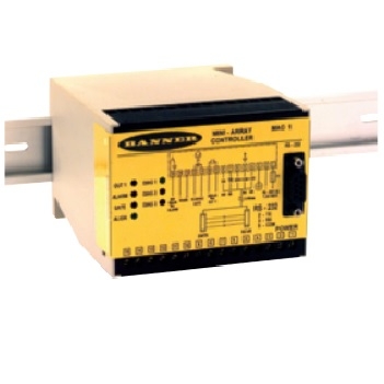 [61333] Banner High-Res MINI-ARRAY Controller; Input: 16-30 V dc; Output: Discrete: 2 PNP; Analog: 2 4-20 mA sinking; Serial Data Output: RS-232 and RS-485 (MAHCIP-1)
