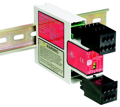 [61425] Banner Relay Module for Safety Light Curtain/Control with EDM; Supply Voltage: 24 V dc; Safety Input: 1 Dual/Single Channel; Safety Output: 3 NO, 6 A; Aux Output: None; Terminal Block: Removable; Width: 22.5 mm (IM-T-9A)