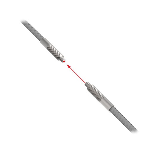 [70766] Banner Plastic Fiber, Opposed Mode; Core Dia.: 1 mm; Fiber Length 1 m; Thread; SteelSkin, TMB5 Termination (PIT43TMB5)