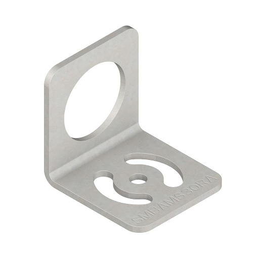 [73137] Banner Bracket: 30 mm Right-Angle; Material: 12-Gauge Cold-rolled Steel; Curved Mounting Slot for Versatility/Orientation (SMBAMS30RA)